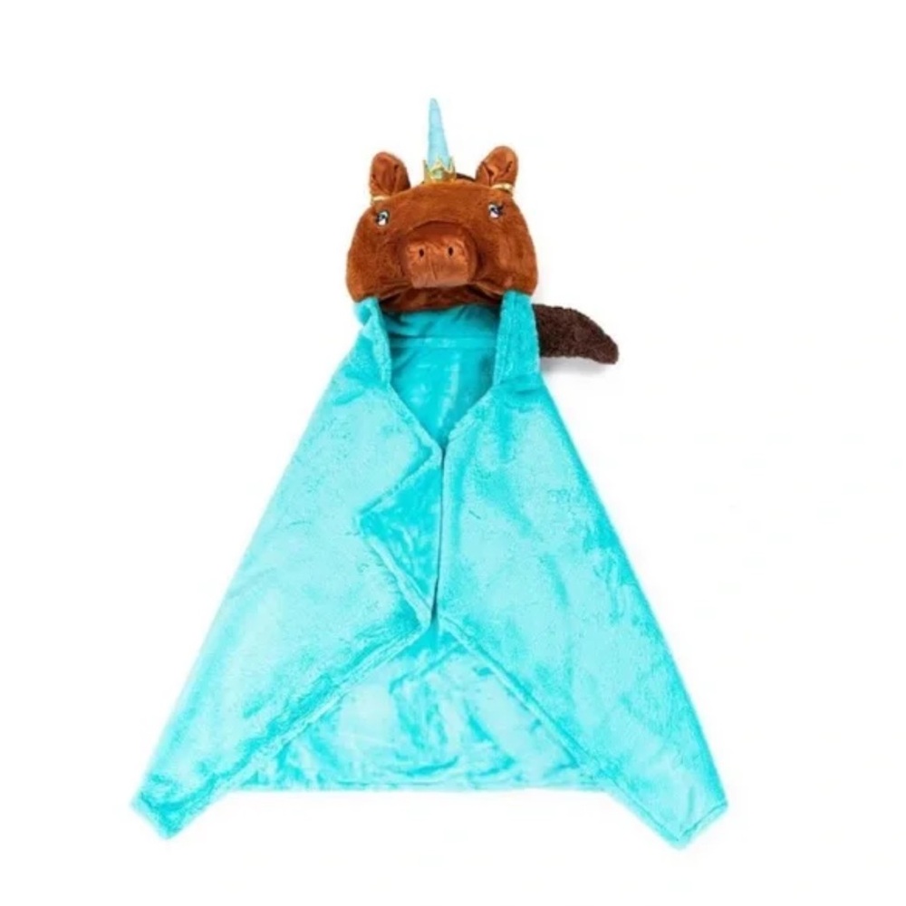 Afro Unicorn Super Soft Kids Adults Hooded Blanket NEW